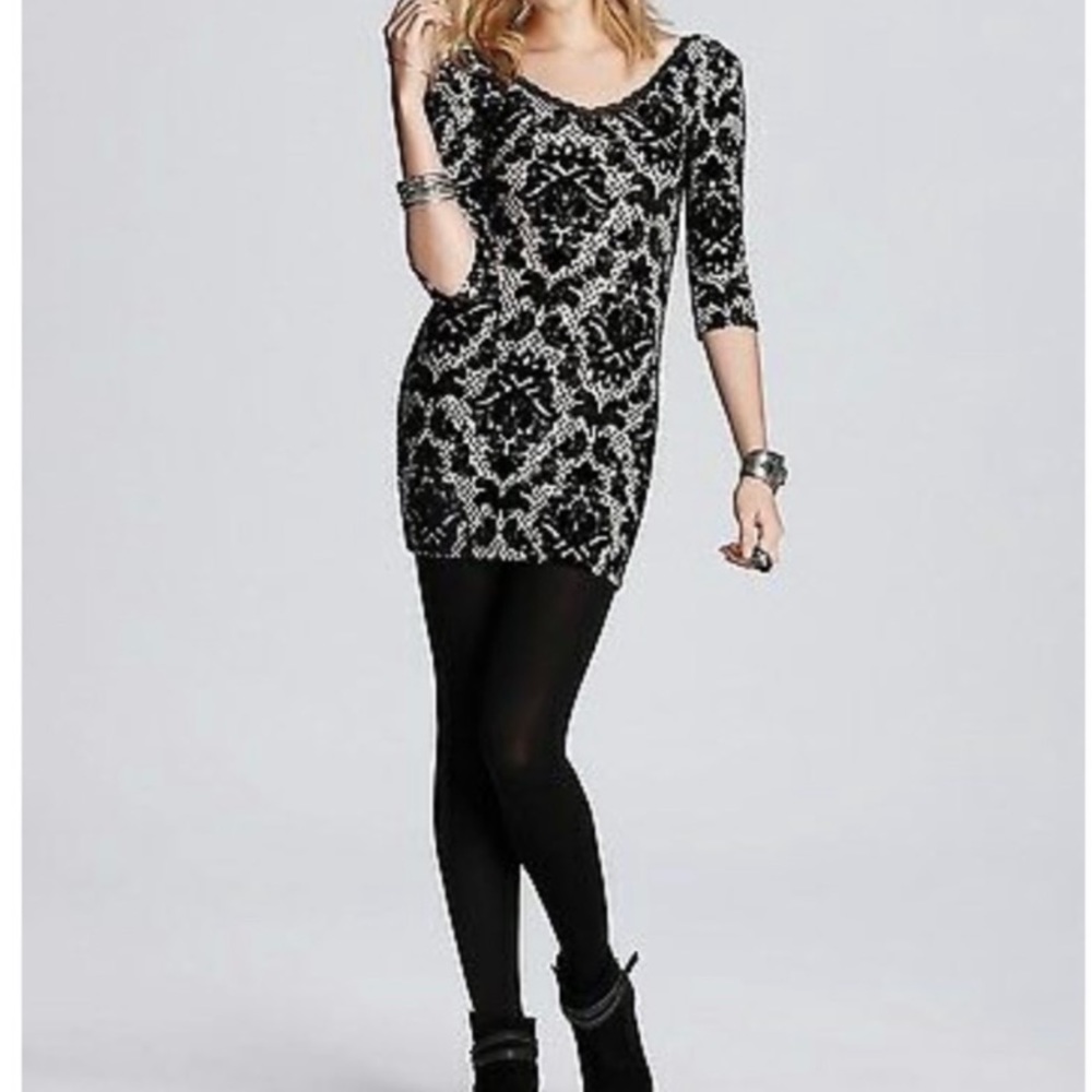 Intimately Free People Black Velvet Burnout Dress Medium - Picture 7 of 8
